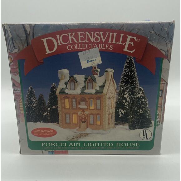 Dickensville Collectibles Porcelain Lighted House With Box 1989 - Picture 6 of 7